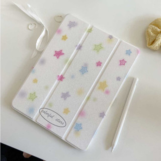 💫พร้อมส่ง💫เคสไอแพด อะคริลิค Gen9 10.2 Air5 ดาวหลากสี Gen10 Pro11 เคสไอแพด 10.2 ใส่ปากกาได Air4 10.9 mini6 สไตล์เรียบง่าย