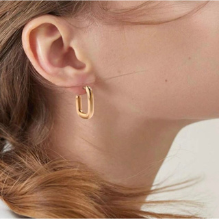 18K gold plated U shaped earrings ต่างหูใส่ออกงาน เกรดพรีเมียม ไม่ลอกไม่ดำ สินค้าพร้อมส่ง