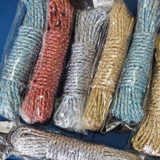 เชือกผ้า rope fabric nylon ไนลอน ผูกรัดของ ราวตากผ้า​ เชือก เงื่อน​ (10เมตร)