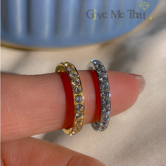 แหวนสแตนเลสแท้ แหวนเพชร CZ สไตล์minimal เครื่องประดับแฟชั่น รุ่น Grand Diamond - Givemethat