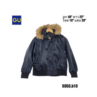 GU winter jacket bomber เสื้อกันหนาวทรงสั้นทรงบอมเบอร์อก 40 ยาว 22 D353.b18