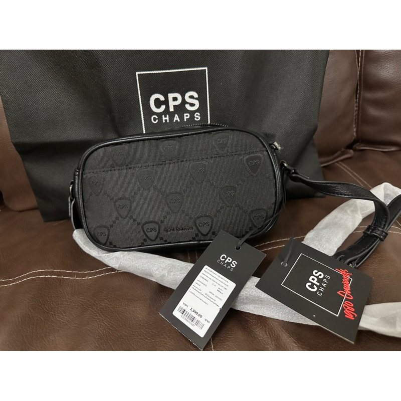กระเป๋าสะพาย cps chaps แช็ปสะพายข้าง CPS แท้ 100% จาก shop สีดำ
