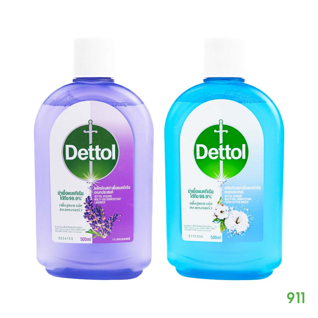 เดทตอล น้ำยาฆ่าเชื้ออเนกประสงค์ 500 มล. [1 ขวด] น้ำยาทำความสะอาดบ้าน | Dettol Hygiene Multi-Use Disinfectant 500ml