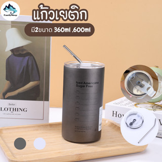 แก้วเยติเก็บอุณหภูมิ แก้วสเตนเลส มีฝาและหลอดให้ สแตนเลสแท้ ขนาด 600 ml.