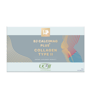 BJ Calcimag Plus Collagen Type II ผลิตภัณฑ์เสริมอาหาร บีเจ แคลซิแมค พลัส คอลลาเจน ไทพ์ทู 1 กล่อง (30 เม็ด)