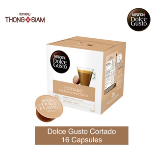 NESCAFE DOLCE GUSTO CORTADO เนสกาแฟ โดลเช่ กุสโต้ คอร์ตาโด แคปซูลกาแฟ  (16แคปซูล/กล่อง) ฺฺBBE:31/01/2024