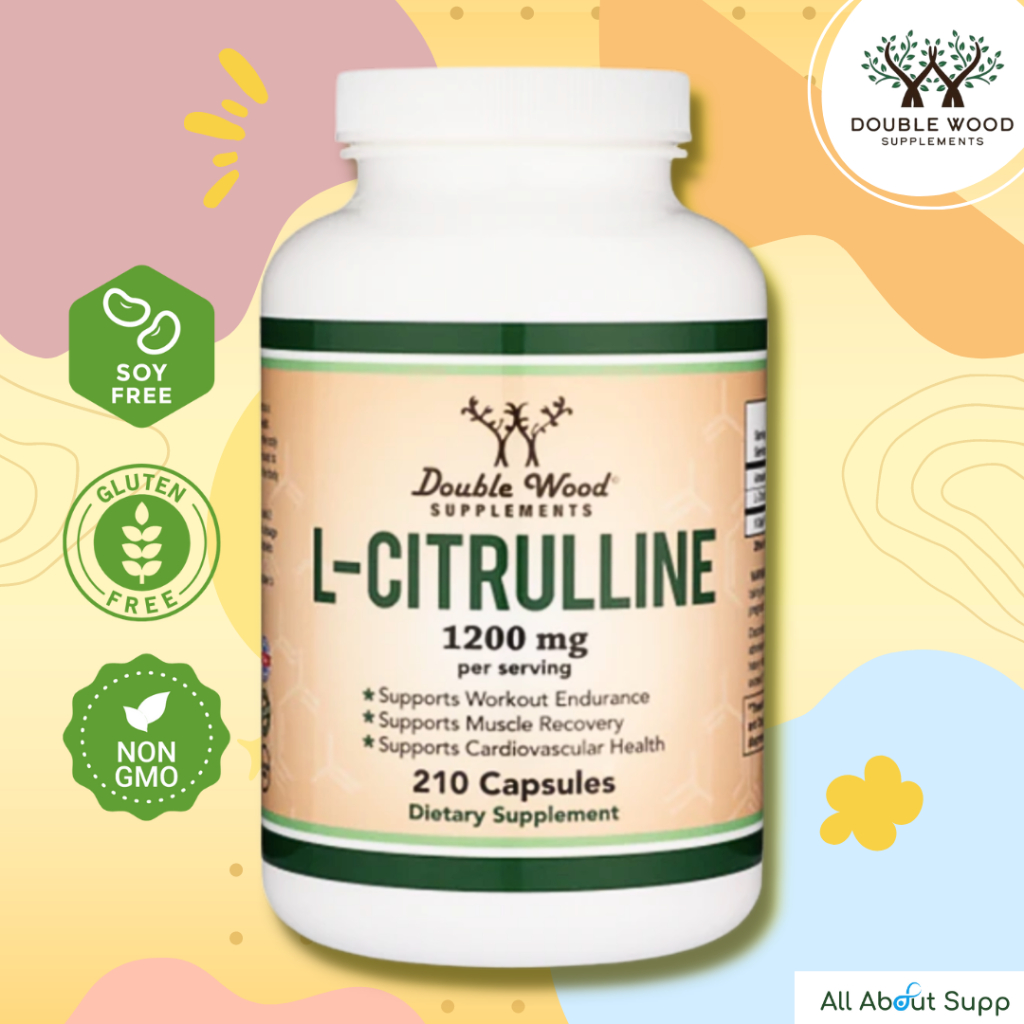 L-Citrulline by DoubleWood เพิ่มความอดทนและแข็งแรงขณะออกกำลังกาย บำรุงกล้ามเนื้อหัวใจ