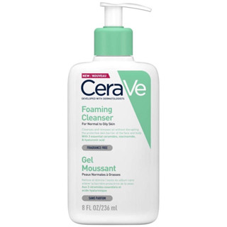 Cerave Cleanser Gel Moussant 236ml 473ml เจลล้างหน้าสูตรผิวมันและผิวแห้งมาก