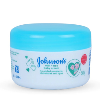 จอห์นสัน มิลค์ + ไรซ์ เบบี้ ครีม ครีมบำรุงผิวกาย | Johnsons milk + rice baby cream 50g