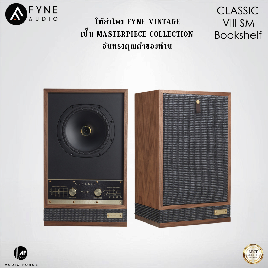 Fyne Audio Vintage Classic VIII SM Bookshelf - Timeless Luxury Masterpiece Speakers
