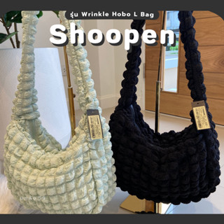 (พร้อมส่ง/ของแท้) กระเป๋า Shoopen Wrinkle Hobo L Bag หิ้วจากเกาหลีพร้อมส่งไม่ต้องรอพรี