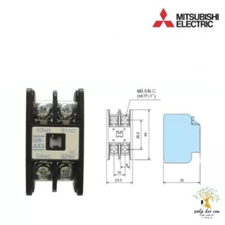 Mitsubishi คอนแทคช่วย Auxiliary contact 1NO+1NC ติดตั้งด้านหน้า สำหรับรุ่น S-T/S-N รุ่น UN-AX2 1a1b