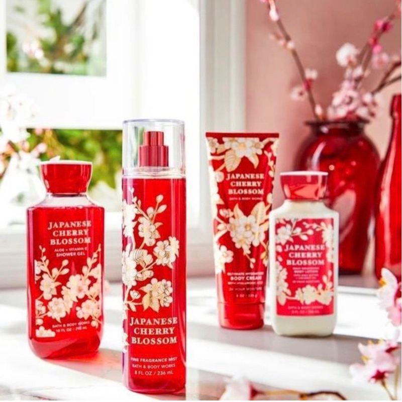 JAPANESE CHERRY BLOSSOM แท้ % bath & body works lotion cream mist shower scrub Butter