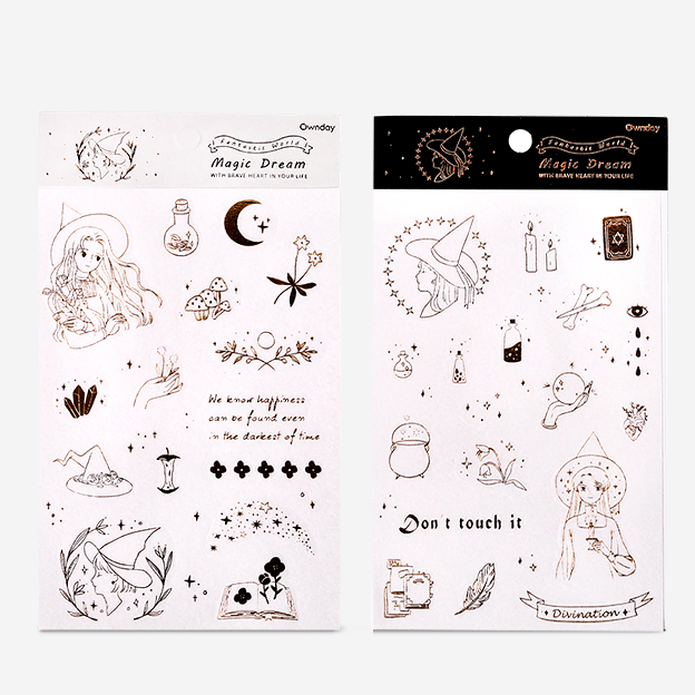 สติ๊กเกอร์แม่มดน้อย Ownday Fantastic World Magic Dream (แต่ละแพ็คเกจ  มีการ์ด 1 ใบ) แปะแล้วสามารถระบ