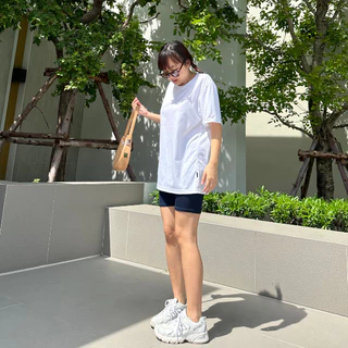 *พร้อมส่ง* Upeachme - 3LEGGING (เอว-40) มีราคาส่ง กางเกงเลคกิ้งเข้ารูปขาสั้นสีพื้น กางเกงไบค์เกอร์เอวสูงยืดได้เยอะ