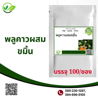 พลูคาวผสมขมิ้นชัน ผื่นคัน ลมพิษ ภูมิแพ้ 100cap