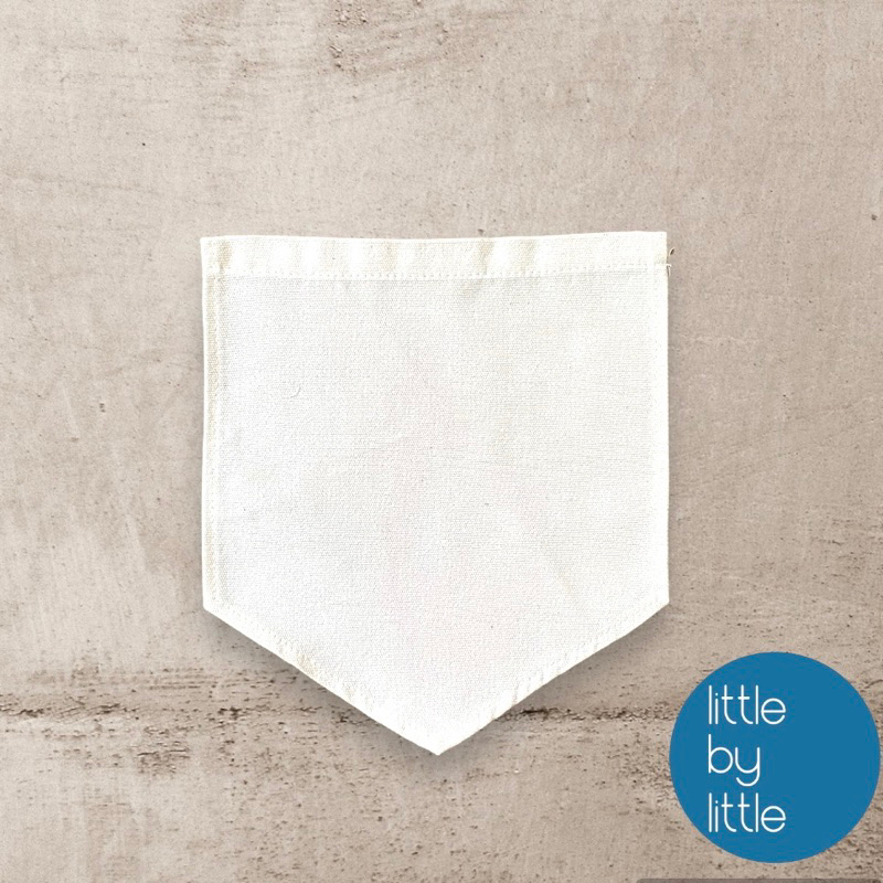 ธงราวห้าเหลี่ยม ธงราวเปล่า ธง DIY ธงผ้าดิบ แบนเนอร์เปล่า ธงผ้าเปล่า