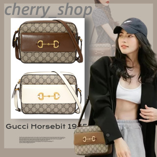 🍒กุชชี่ Gucci Horsebit 1955 series small shoulder bag กระเป๋าสะพายข้าง/กระเป๋าสะพายข้าง/กระเป๋ากล้อง