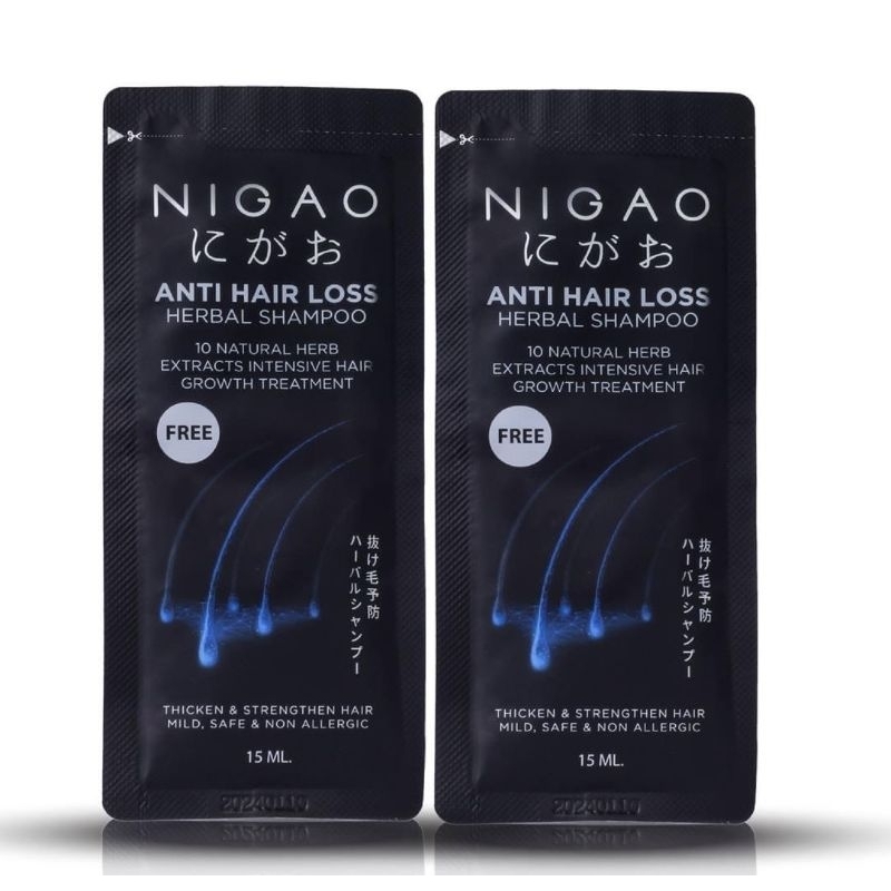 นิกาโอะ แอนตี้ แฮร์ ลอส เฮอร์ แชมพู NIGAO Anti Hair Loss Herbal Shampoo นิกะโอะ แชมพูป้องกันผมร่วง
