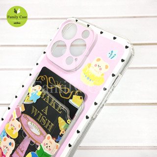 7+ 11 14Promax / Redmi9Aเคสนิ่มใส TPU ด้านหลังมีช่องใส่การ์ดกันกล้อง เคสใส่การ์ด พิมพ์ลายการ์ตูน