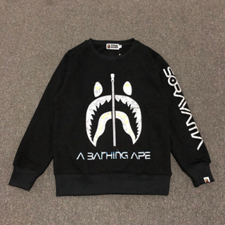 BAPE shark head bottoming round neck sweater