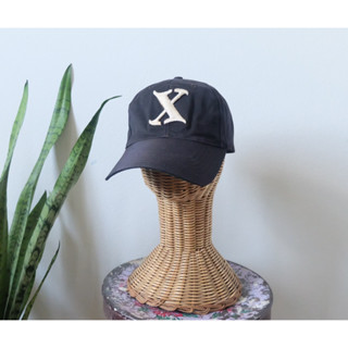 หมวก Vintage Sports X Logo Baseball Cap 1994s สีดำ มือสอง ของแท้