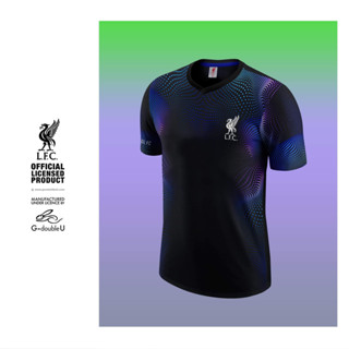 เสื้อคอวีกีฬา Liverpool รุ่น LFC-HG047 สีกรม-ดำ