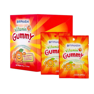 [&gt;ซอง 24 g&lt;] Biopharm Gummy Vitamin C (ล็อตใหม่สุด 3/5/24) ขนมวุ้นเจลาตินสำเร็จรูป ผสมวิตามินซี กลิ่นส้ม