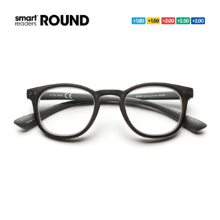 Smart Round แว่นกรองแสงสีฟ้าสำหรับผู้ที่มีสายตายาว ทรงกลม รุ่น Round Blue LIGHT MATT BLACK