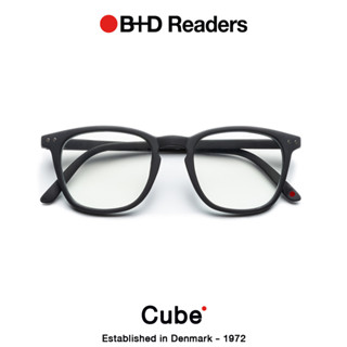 B+D แว่นสายตายาวกรองแสงคอมพิวเตอร์ รุ่น CUBE READER, MATT สี BLACK