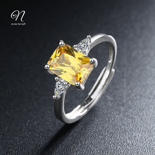 แหวน Canary Yellow Diamond Ring เครื่องประดับ แฟชั่น