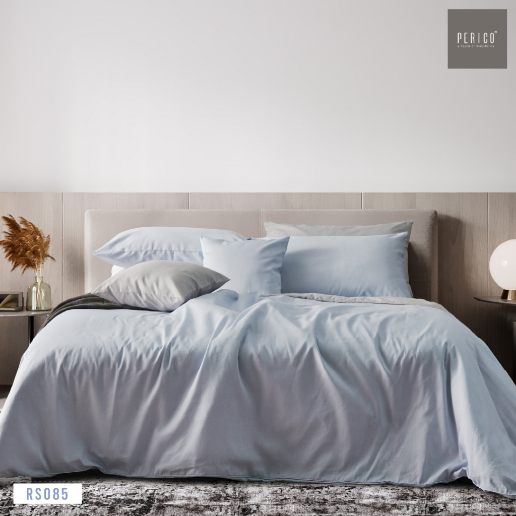 PERICO รุ่น Regal Solid ชุดผ้าปูที่นอน 3.5 ฟุต มี 2 ชิ้น Cotton sateen 100% นุ่มเงางามดุจไหม
