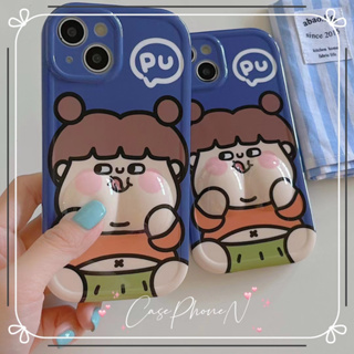 🔥สไตล์ใหม่🔥เคสไอโฟน iphone 11 14 Pro Max ตลก สาว สามมิติ แก้ม ป้องกันการตก เคส iphone 12 13 Pro Case for iPhone