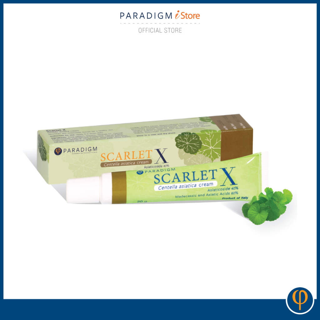 PARADIGM Scarlet X สการ์เล็ท เอ็กซ์ ครีมผสมของสารสกัดจากใบบัวบก ปรับสภาพผิว ลดรอยแผลเป็น