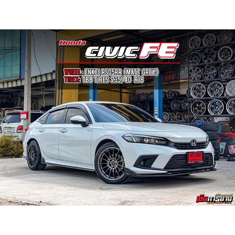 ล้อแม็กซ์ RS05RR  ขอบ18” 5/114.3  สีเทา พร้อมยาง 225/40R18, 235/40R18 เลือกขนาดได้