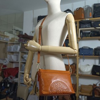 กระเป๋าหนังแท้ หนังวัว สะพายข้าง cross body ขนาด 9 นิ้ว