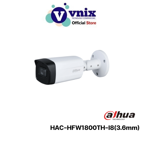 HAC-HFW1800TH-I8(3.6mm) กล้องวงจรปิด Dahua 4K Real-time HDCVI IR Bullet Analog Camera by Vnix Group