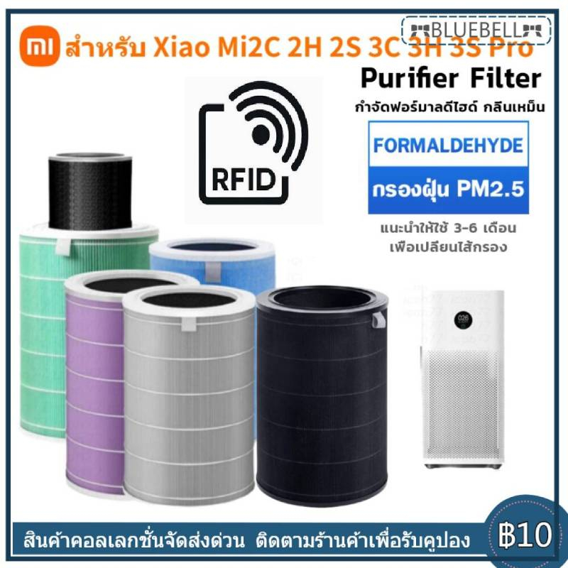 (มี RFID) ไส้กรองอากาศ Xiaomi 2S / 2H / 2C / 3H / 3C / Pro MI Air Purifier Filter ไส้กรองเครื่องฟอกอากาศ แผ่นกรองอากาศ