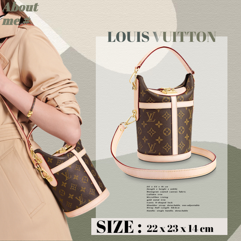 🎁หลุยส์ วิตตอง Louis Vuitton Duffle Tote Bucket Bag S-Lock โมโนแกรม 22cm M43587 สุภาพสตรี