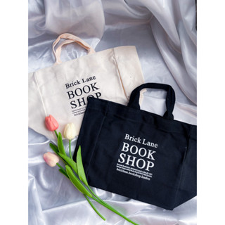 กระเป๋าผ้าทรงเกาหลี  BOOKSHOP สไตล์มินิสายคาเฟ่