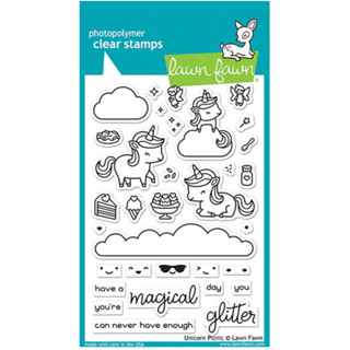 unicorn picnic ตราปั้ม Lawnfawn