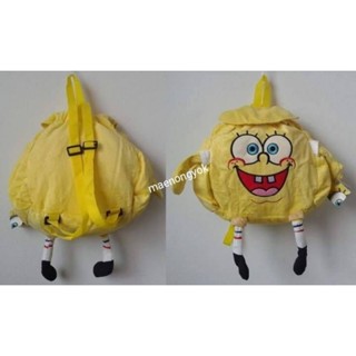 เป้แฟนซี SpongeBob เนื้อผ้านิ่มสภาพใหม่มาก แบบรูดปาก