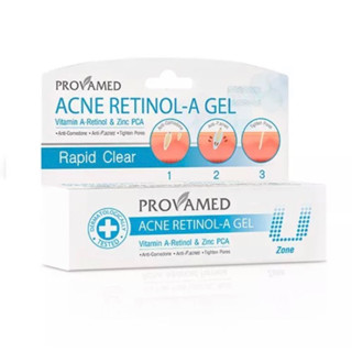 Provamed Acne Retinol-A Gel  10 ml. โปรวาเมด แอคเน่ เรตินอล เอเจล เจลแต้มสิว สำหรับสิวอุดตัน สิวผด #ละลายหัวสิว