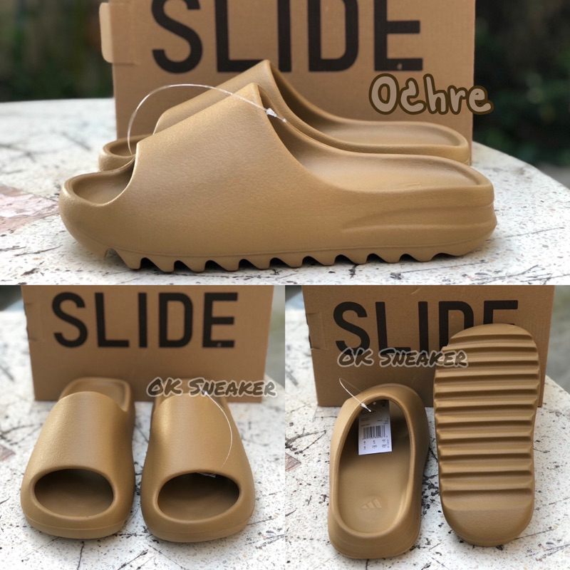 รองเท้าแตะ Yeezzy Slide งาน 1:1 พื้นโลโก้ ผิวหยาบ เบา นุ่มมาก ใส่สบาย พร้อมกล่องตรงรุ่น พร้อมส่งในไทย