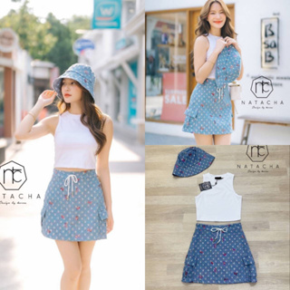 NATACHA Set 3ชิ้นค่าเสื้อยืดสีขาวเนื้อดี เซ็ตหมวก(*สอบถามสต๊อกก่อนกดสั่งน๊า)