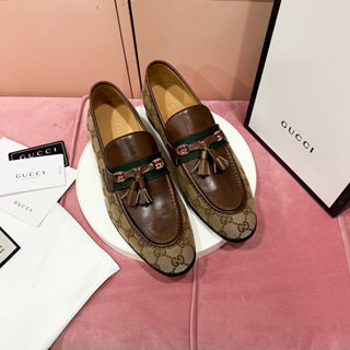 รองเท้า Gu cci Loafers  งานออริหนังแท้เทียบแท้-