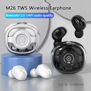 WD M26 TWS หูฟังไร้สาย Bluetooth 5.3 ของขวัญหูฟังเพิ่มคู่หูฟังเกมหูฟัง IOS Android