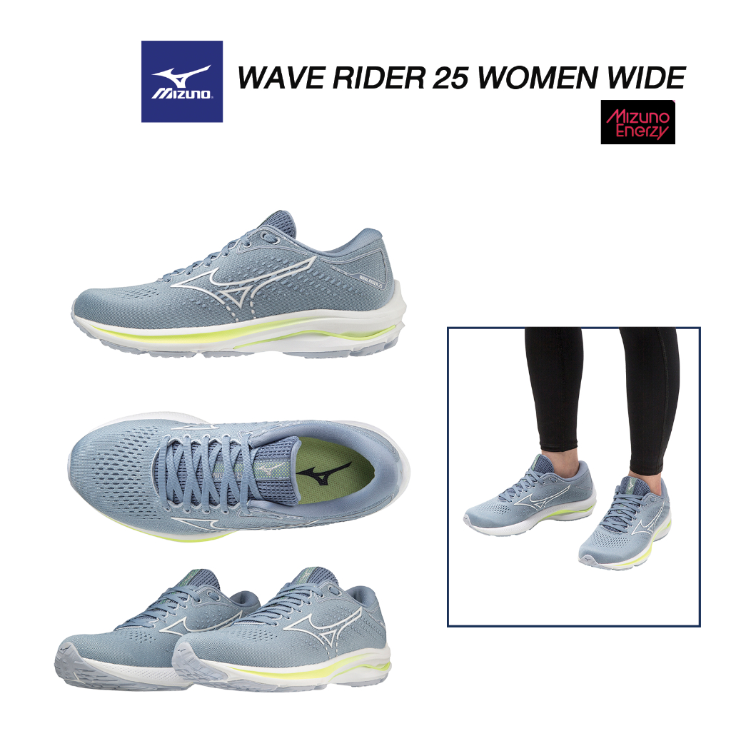 [ลด20% เก็บโค้ด 20XTRA1000] MIZUNO Running Wave Rider 25 รองเท้าวิ่ง ผู้หญิง มิซูโน่ รุ่นฮิต