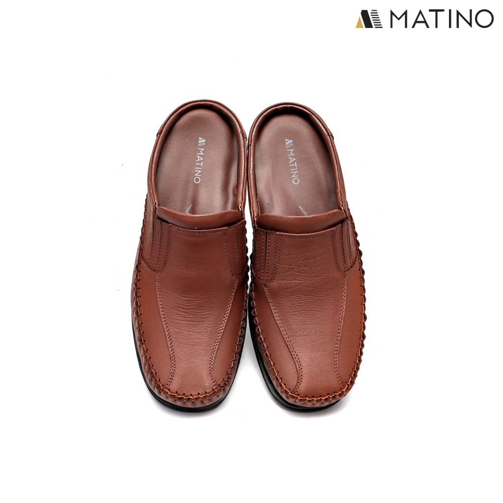 MATINO SHOES  รองเท้าชายลำลองเปิดส้นหนังแท้ รุ่น MC/S 1501m - BLACK/BROWN/TORO