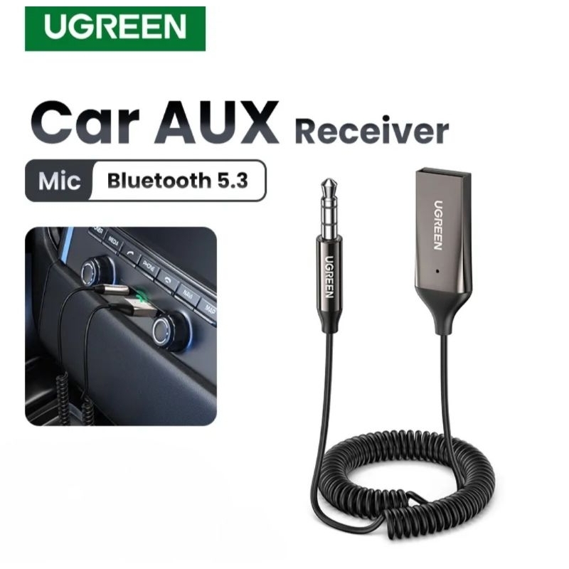 ตัวรับสัญญาณบลูทูธ UGREEN Bluetooth Receiver รุ่นใหม่ BT5.3 เชื่อมต่อเครื่องสียงรถยนต์